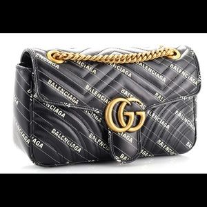 Gucci x Balenciaga The Hacker Project GG Small Leather Shoulder Bag